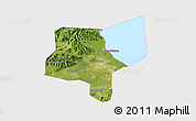 Satellite 3D Map of Changxing, single color outside