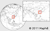 Blank Location Map of Changxing, within the entire country