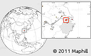 Blank Location Map of Changxing, highlighted parent region