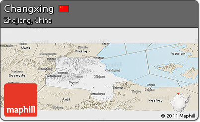 Classic Style Panoramic Map of Changxing