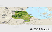 Satellite Panoramic Map of Changxing, shaded relief outside