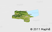 Satellite Panoramic Map of Changxing, single color outside