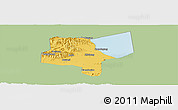 Savanna Style Panoramic Map of Changxing, single color outside