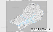Gray 3D Map of Chunan, single color outside