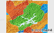 Political 3D Map of Chunan