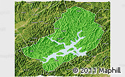 Political 3D Map of Chunan, satellite outside