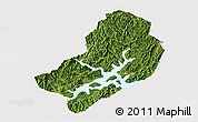 Satellite 3D Map of Chunan, cropped outside