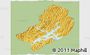 Savanna Style 3D Map of Chunan, single color outside