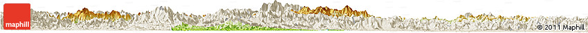 Physical Horizon Map of Chunan, shaded relief outside