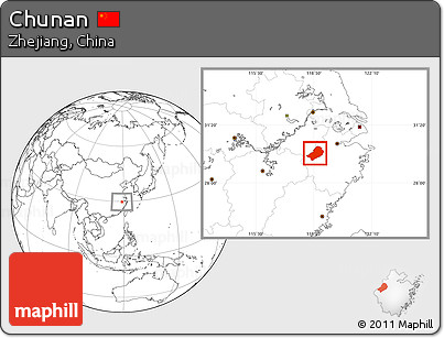 Blank Location Map of Chunan