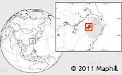 Blank Location Map of Chunan, highlighted parent region