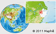 Physical Location Map of Chunan, highlighted parent region