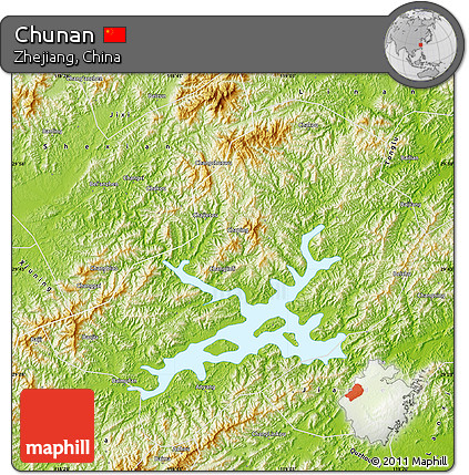 Physical Map of Chunan