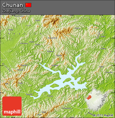 Physical Map of Chunan