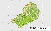 Physical Map of Chunan, single color outside