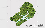 Satellite Map of Chunan, cropped outside