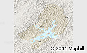 Shaded Relief Map of Chunan, lighten
