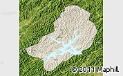 Shaded Relief Map of Chunan, satellite outside
