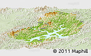 Physical Panoramic Map of Chunan, lighten