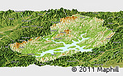 Physical Panoramic Map of Chunan, satellite outside