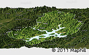 Satellite Panoramic Map of Chunan, darken