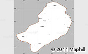 Gray Simple Map of Chunan, cropped outside