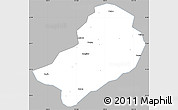 Gray Simple Map of Chunan, single color outside