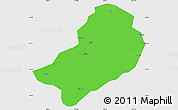 Political Simple Map of Chunan, single color outside