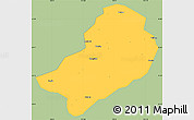 Savanna Style Simple Map of Chunan, single color outside