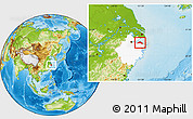Physical Location Map of Cixi, highlighted parent region
