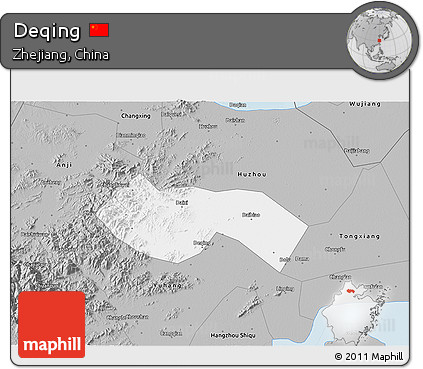 Gray 3D Map of Deqing