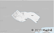 Gray 3D Map of Deqing, single color outside