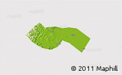 Physical 3D Map of Deqing, cropped outside