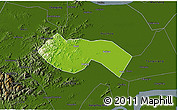 Physical 3D Map of Deqing, darken