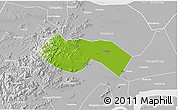Physical 3D Map of Deqing, lighten, desaturated