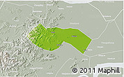 Physical 3D Map of Deqing, lighten, semi-desaturated