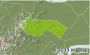 Physical 3D Map of Deqing, semi-desaturated