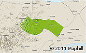 Physical 3D Map of Deqing, shaded relief outside