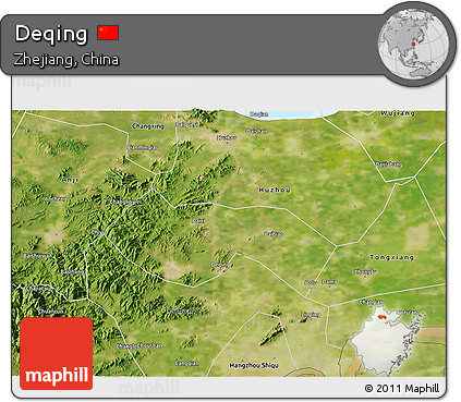 Satellite 3D Map of Deqing