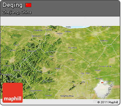 Satellite 3D Map of Deqing