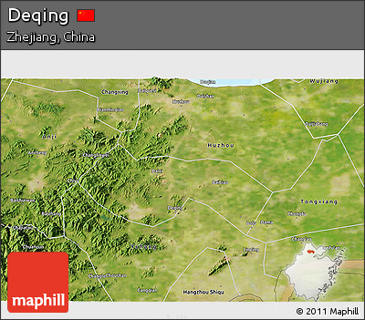 Satellite 3D Map of Deqing