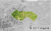 Satellite 3D Map of Deqing, lighten, desaturated