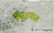 Satellite 3D Map of Deqing, lighten, semi-desaturated