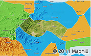 Satellite 3D Map of Deqing, political outside