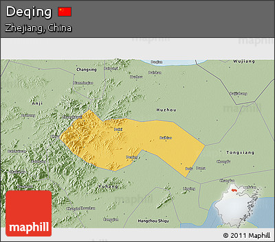 Savanna Style 3D Map of Deqing