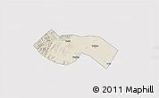 Shaded Relief 3D Map of Deqing, cropped outside