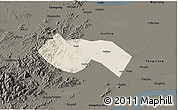 Shaded Relief 3D Map of Deqing, darken