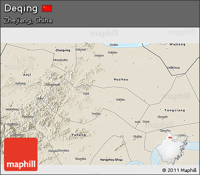 Shaded Relief 3D Map of Deqing