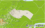 Shaded Relief 3D Map of Deqing, physical outside