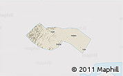 Shaded Relief 3D Map of Deqing, single color outside